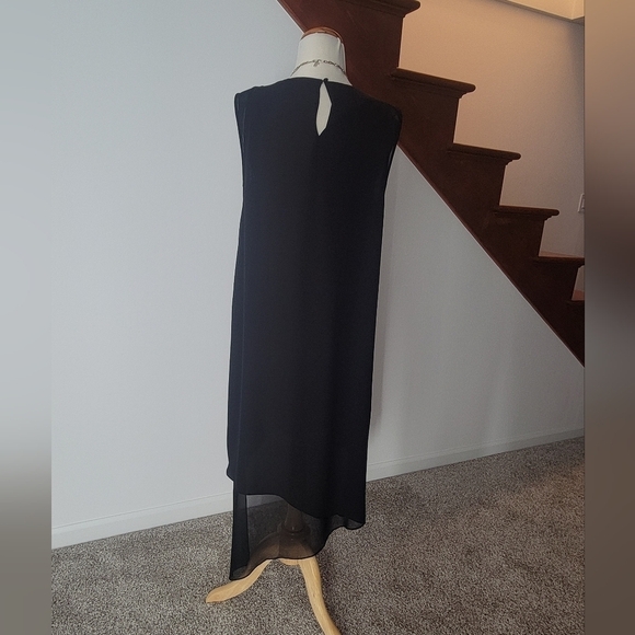 BCBGMAXAZRIA Asymmetric Lainey Dress Solid Black High Low Small Sleeveless M - Picture 7 of 7